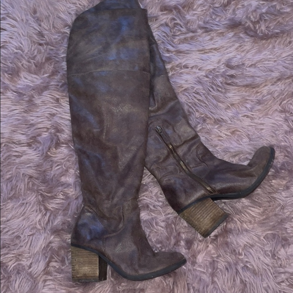 Tall brown boots
